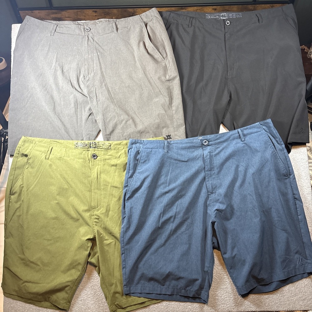 DIXXON Men's 46 Performance Stretch Shorts (LOT OF 4) Beach Casual Indie Grunge